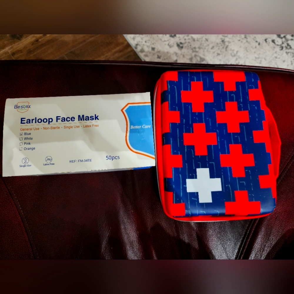 First Aid Kit with box of 50 Face Masks